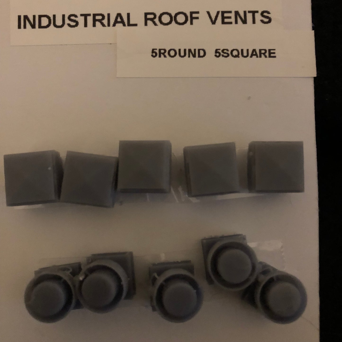 Industrial Roof Vents - 5 Round & 5 Square per package