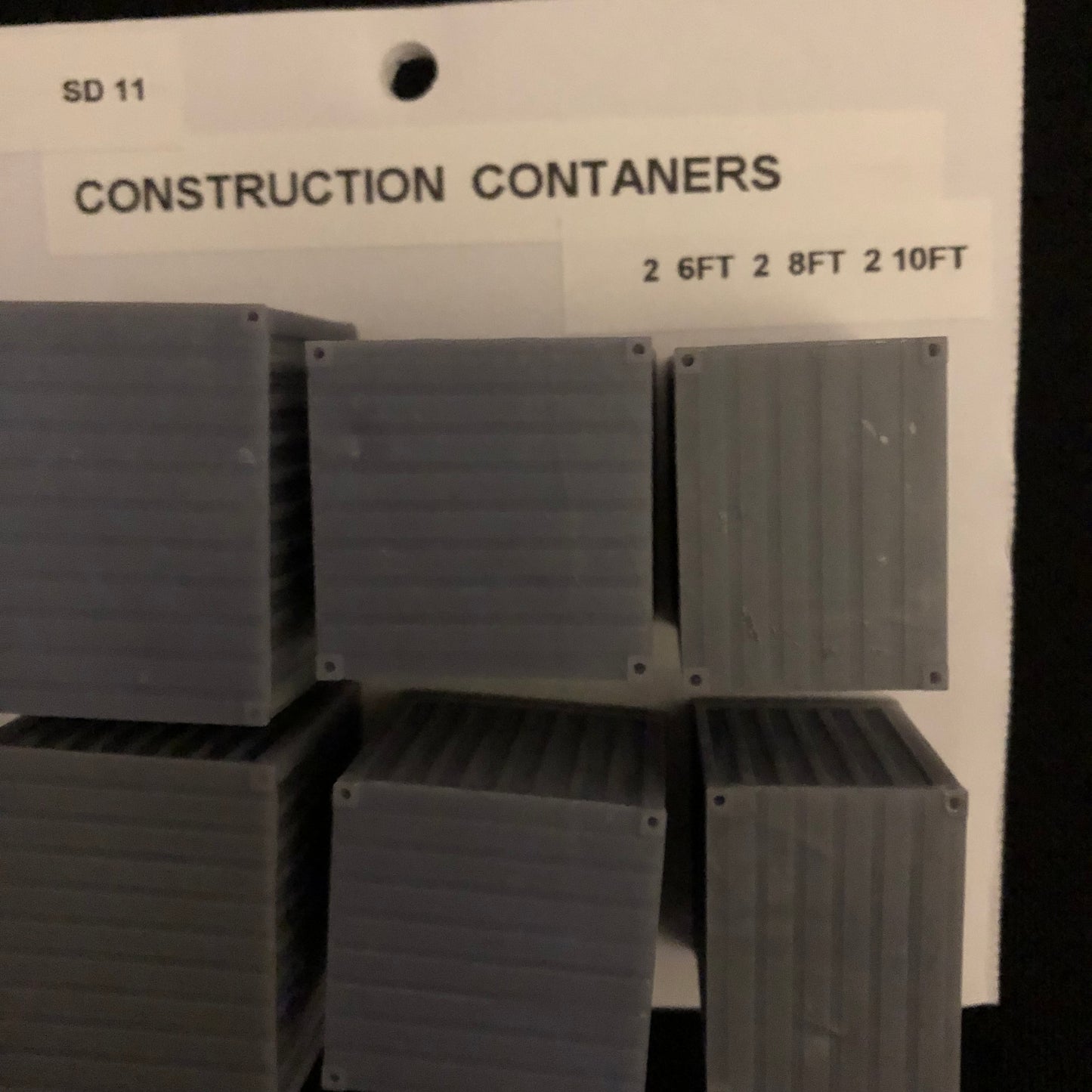 Construction Containers - 2 each 6, 8, 10 foot