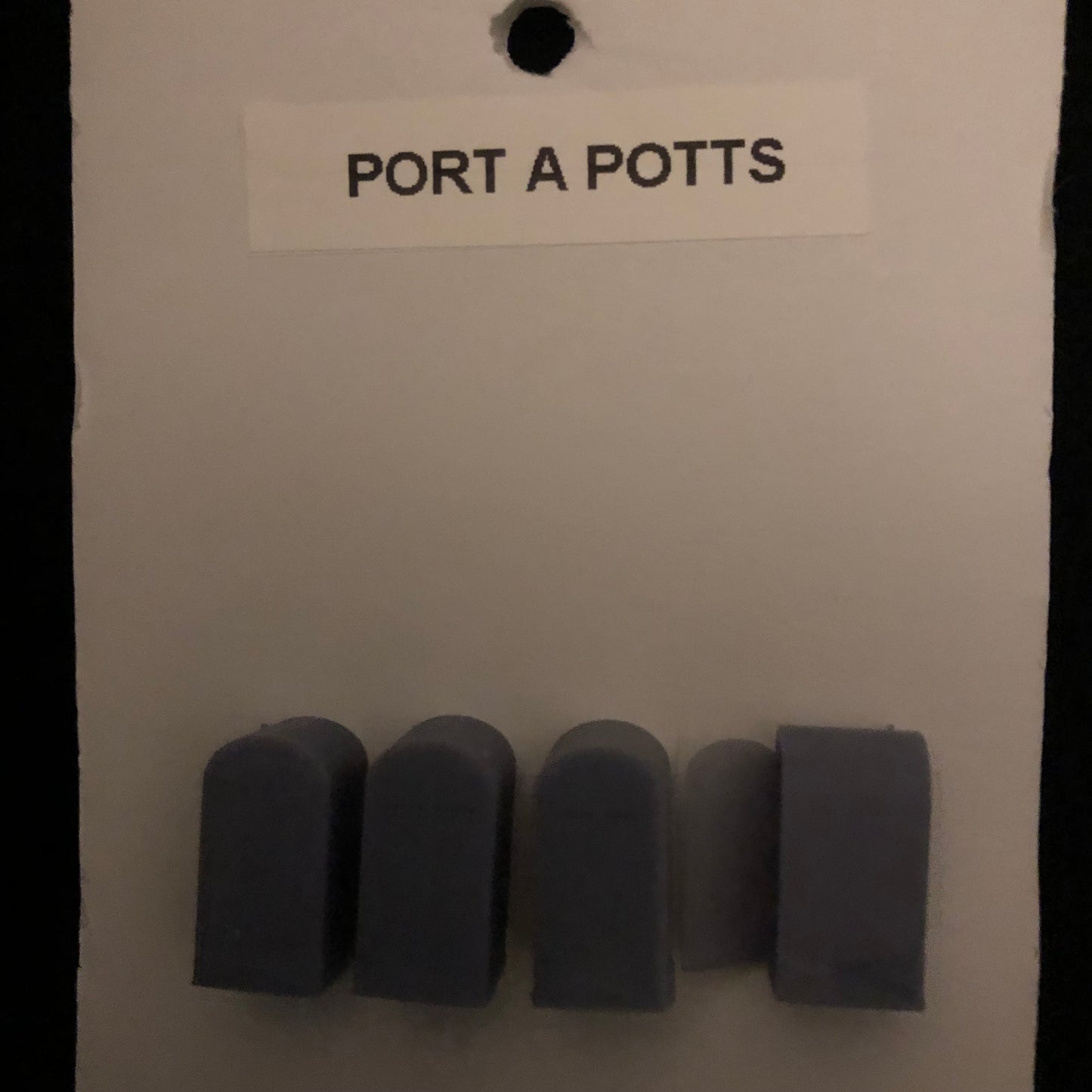 Porta Potties, 3 with Door Closed & 1 with Door Open, per package