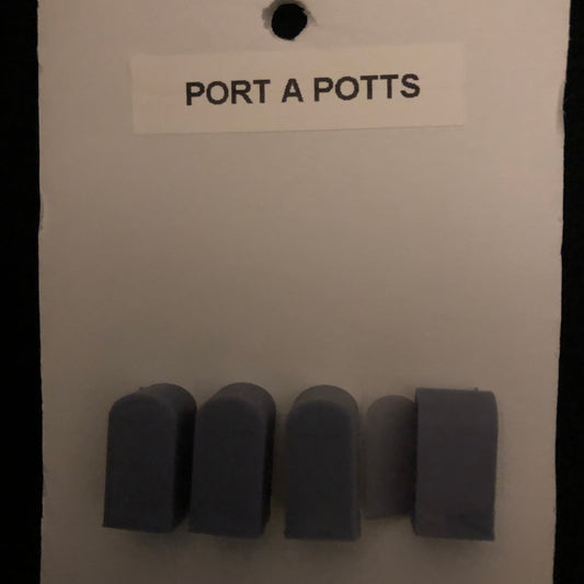 Porta Potties, 3 with Door Closed & 1 with Door Open, per package