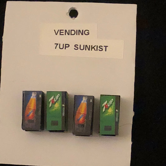 7 Up & Sunkist Vending Machines – 2 each per package