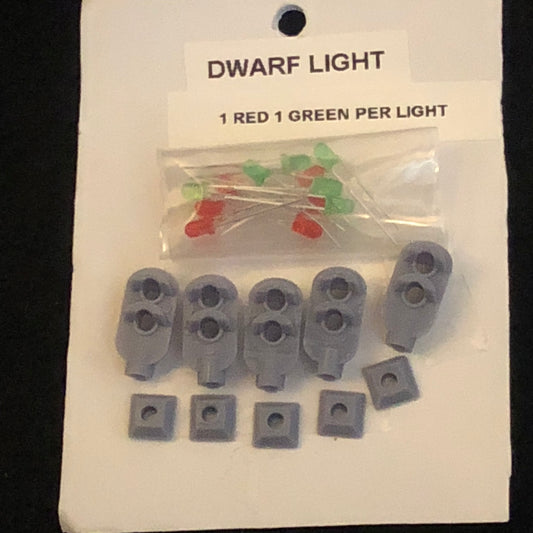 Dwarf Lights, 1 Red, 1 Green each – 5 per package