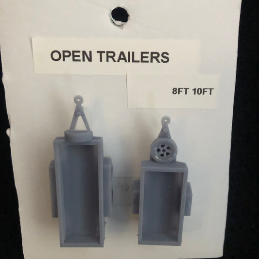 Open Trailers – 1 each 8 foot & 10 foot