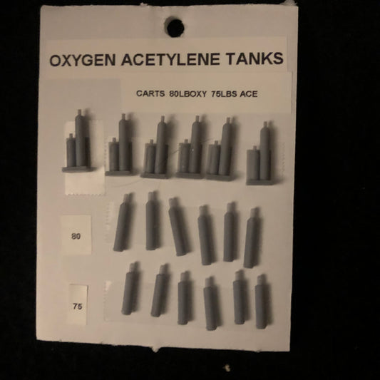 Oxygen Acetylene Tanks – 6 each Carts, 80 lb. Tanks & 75 lb Tanks